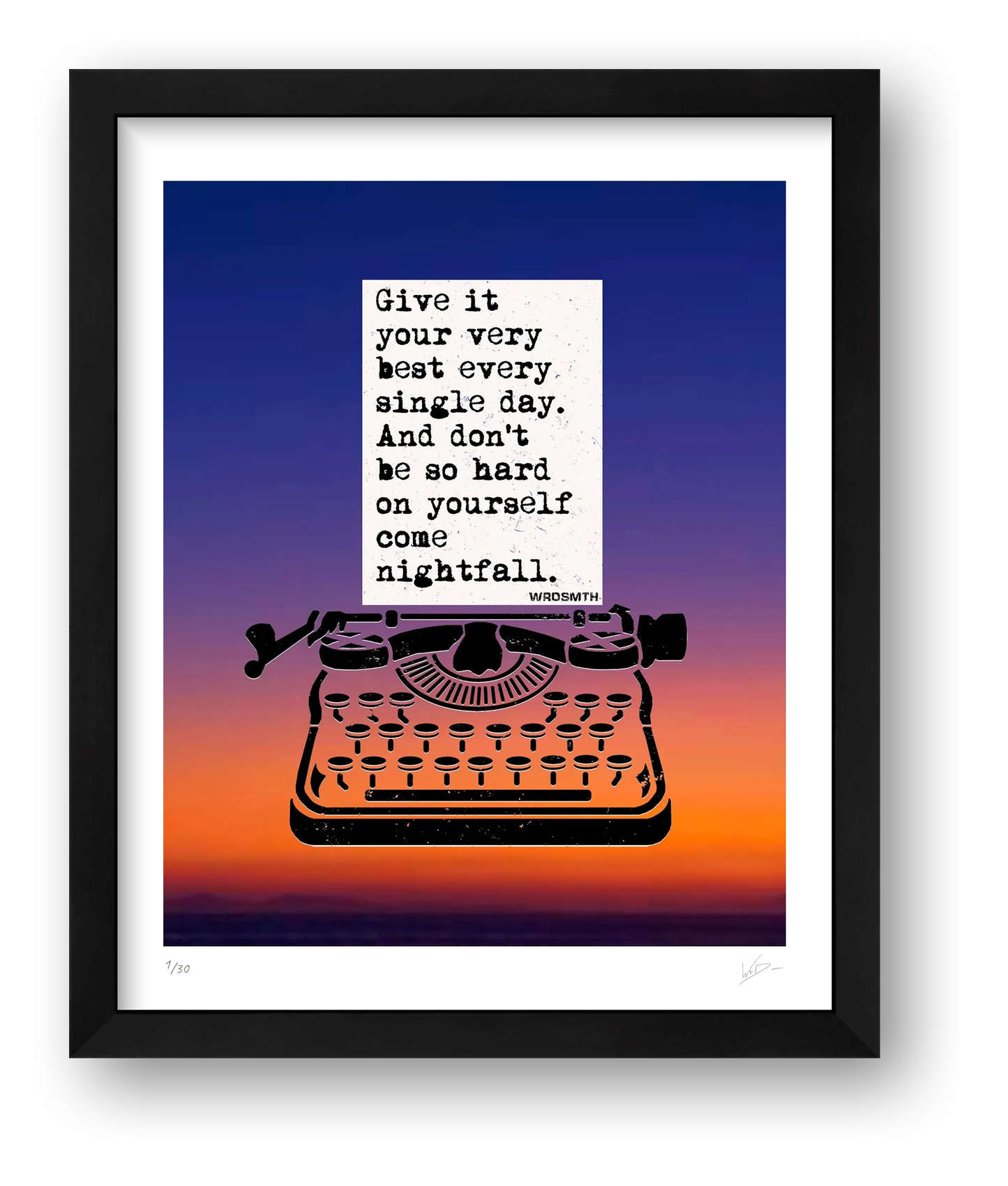 Nightfall — framed